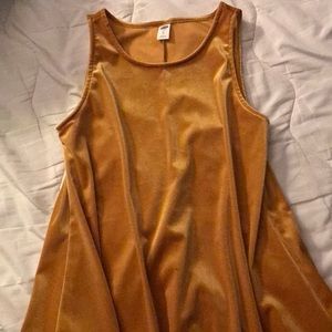 gold misses mini dress